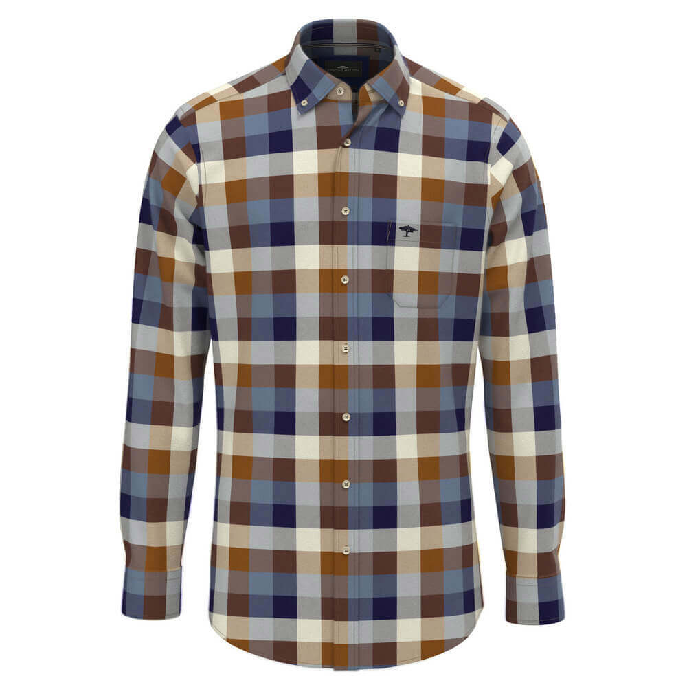 Fynch Hatton Colourful Flannel Check Shirt